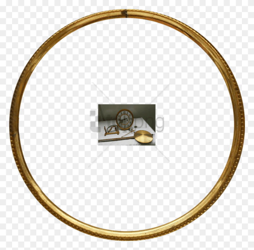 850x837 Free Gold Circle Frame Image With Transparent Gold Round Picture Frames, Musical Instrument, Drum, Percussion HD PNG Download
