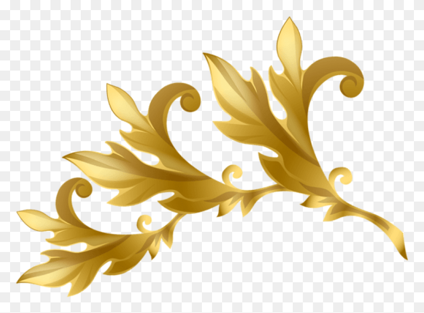 844x608 Free Gold Decorative Element Transparent Element Gold Art, Sunlight, Floral Design, Pattern HD PNG Download