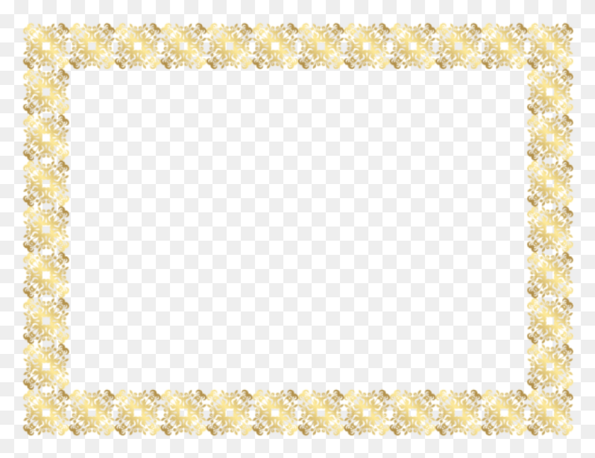838x631 Free Gold Frame Border Clipart Photo Motif, Rug, Pattern, Super Mario HD PNG Download