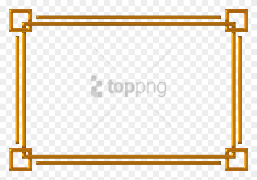 850x579 Free Gold Frame Image With Transparent Black Border, Text, Label, White Board HD PNG Download