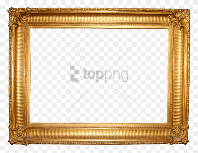 850x646 Free Gold Frame Image With Transparent Frames Transparent, Text, Scroll, White Board HD PNG Download
