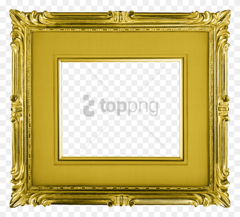 797x714 Золотая Рамка Пейзаж Изображение С Прозрачной Рамкой Прозрачное Золото, Текст, Одежда Hd Png Скачать