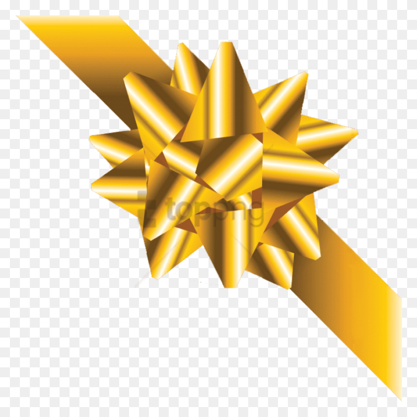 819x819 Free Gold Gift Bow Image With Transparent Graphic Design, Lamp, Symbol, Star Symbol Descargar Hd Png