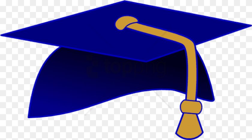 851x472 Gold Graduation Cap Graduation Cap Clipart Blue, People, Person Sticker PNG