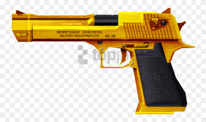 754x438 Free Gold Gun Image With Transparent Background Gold Desert Eagle, Weapon, Weaponry, Handgun HD PNG Download