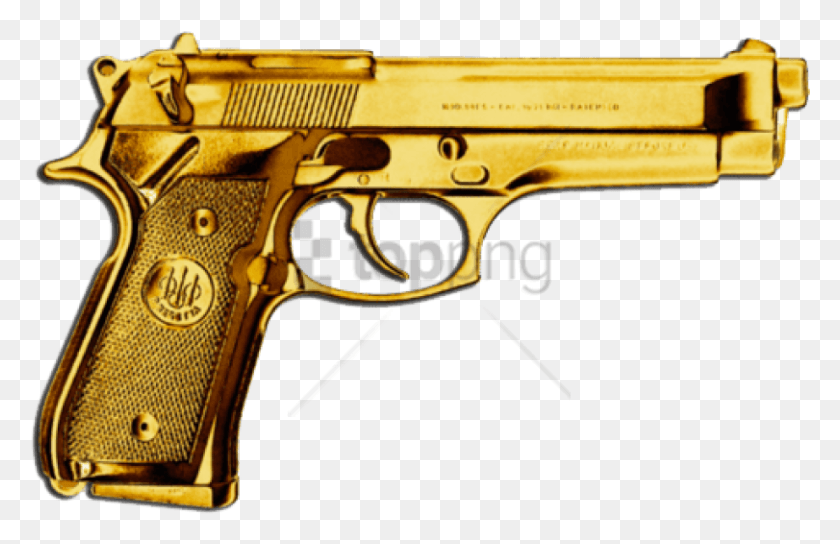 811x504 Free Gold Gun Images Transparent Gold Gun, Weapon, Weaponry, Handgun HD PNG Download