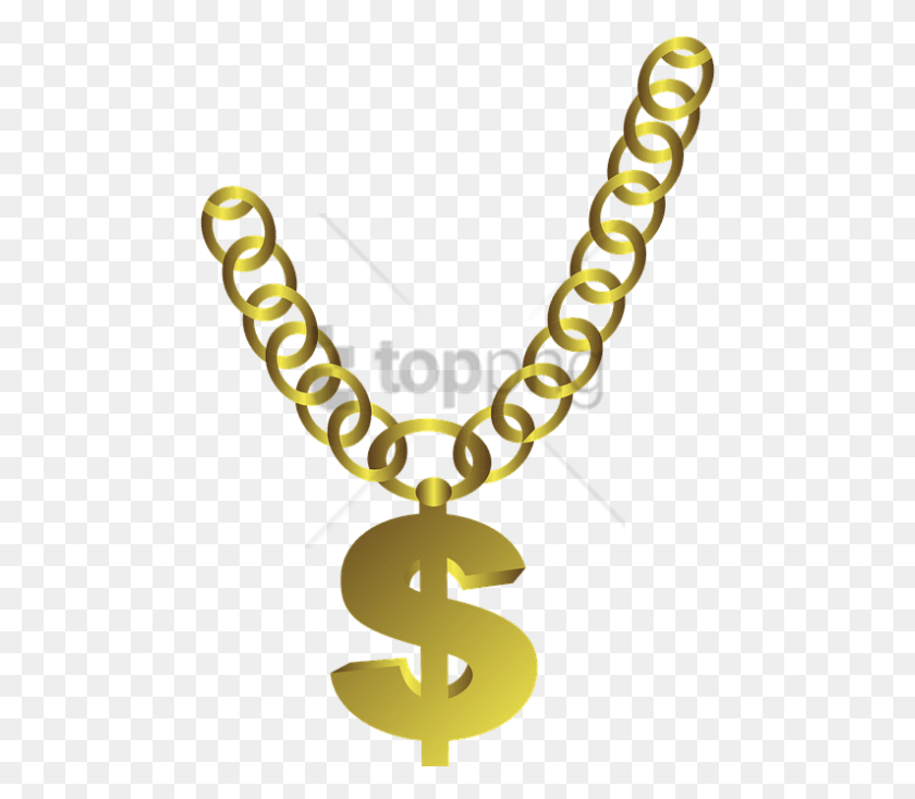 477x674 Descargar Png / Cadena De Dinero De Oro Con Collar Transparente Thug Life Hd Png
