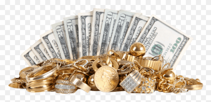 799x356 Free Gold Money Chain Image With Transparent Money And Gold And Diamonds, Dollar, Treasure, Accessories HD PNG Download