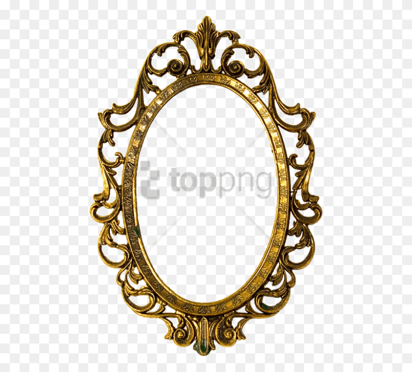 480x698 Free Gold Oval Frame Image With Transparent Golden Round Frame, Oval, Bracelet, Jewelry HD PNG Download
