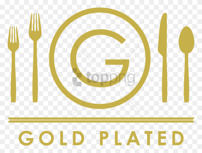 804x595 Free Gold Plate Image With Transparent, Fork, Cutlery, Text HD PNG Download