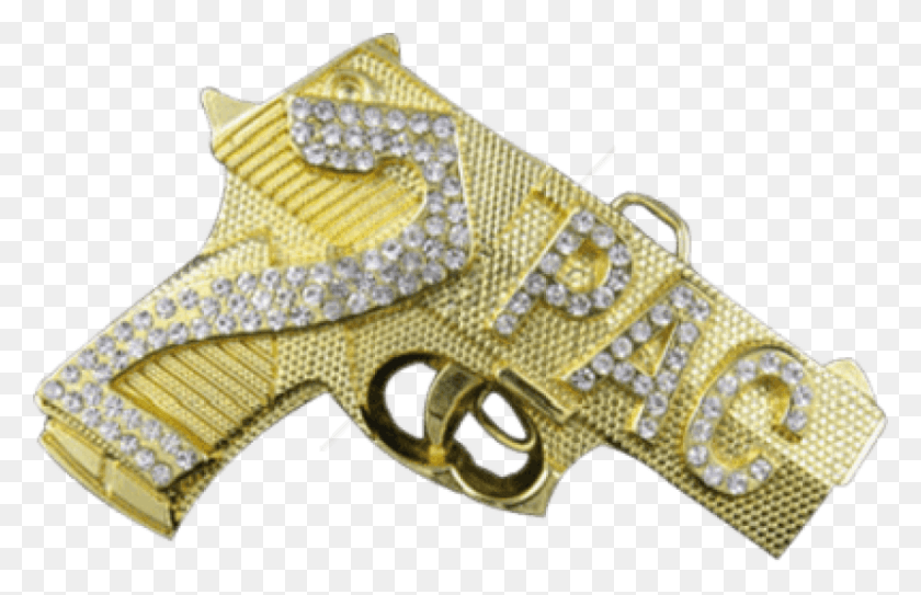 850x527 Free Gold Revolver Image With Transparent Gold Gun Chain, Clothing, Apparel, Belt HD PNG Download
