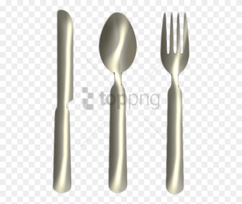 480x646 Free Gold Spoon And Fork Image With Transparent Trowel, Cutlery HD PNG Download