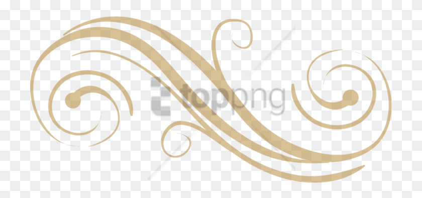 721x334 Free Gold Swirls Image With Transparent Illustration, Text, Graphics HD PNG Download