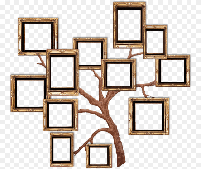 Golden Frame Collage Photo Frame Design, Art, Wood, Art Gallery, Person Transparent PNG