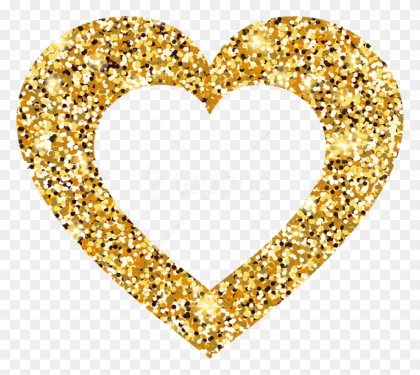 850x754 Free Golden Heart Transparent Transparent Golden Heart, Sweets, Food, Confectionery HD PNG Download