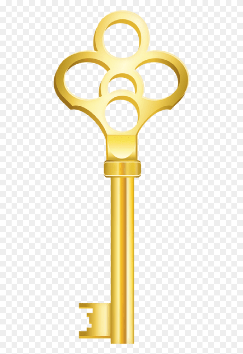 480x1162 Free Golden Key Clipart Photo Metal, Hammer, Tool, Stick HD PNG Download