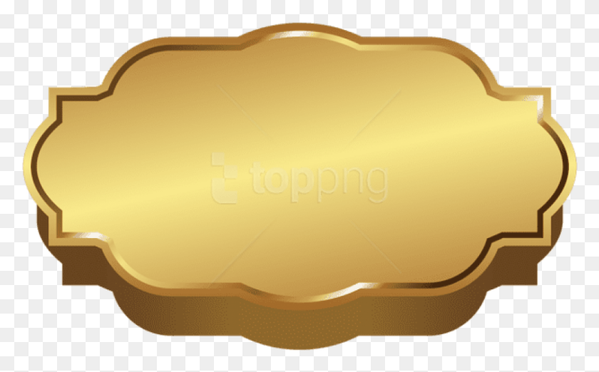 843x500 Free Golden Label Template Clipart, Alimentos, Ratón, Hardware Hd Png Descargar