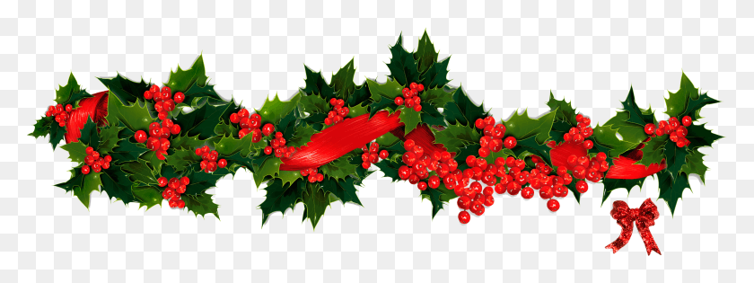 2398x787 Free Uva Garland Cliparts Christmas Garland Transparente, Planta, Hoja, Bush Hd Png Descargar