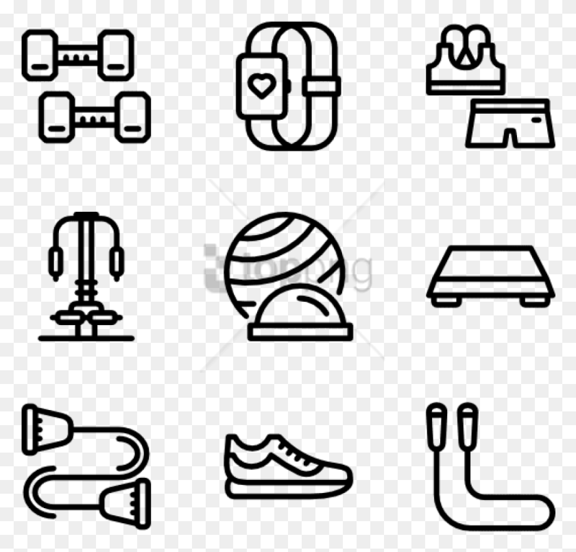 850x812 Free Graphic Black And White Exercise Icons Free Wedding Icons, Text, Label, Word HD PNG Download