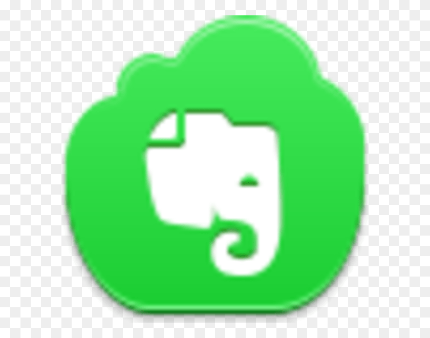 600x600 Png Зеленое Облако Evernote Image Sms, Число, Символ, Текст Hd Png