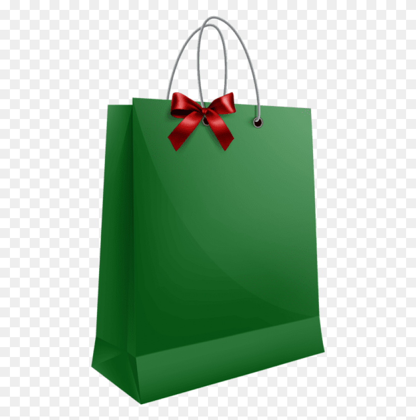 475x787 Free Green Gift Bag With Bow Clipart Transparent Background Gift Bag Clipart, Shopping Bag, Bag, Handbag HD PNG Download