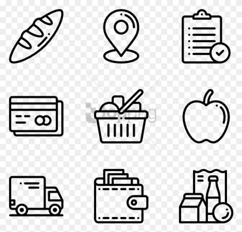 850x812 Free Grocery Icons Design Vector Icon, Text, Number, Symbol HD PNG Download