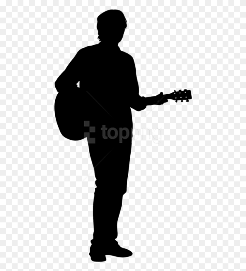 473x866 Free Guitarist Silhouette Guitarist Silhouette, Text, Number, Symbol HD PNG Download