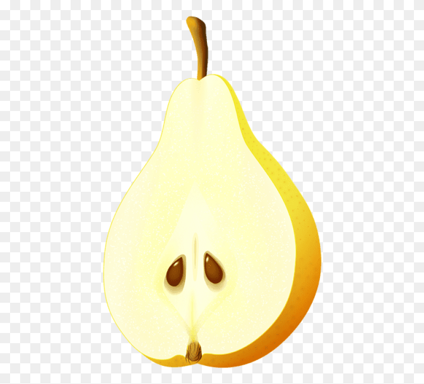 436x701 Free Half Pear Vector Images Transparent Banana, Plant, Fruit, Food HD PNG Download