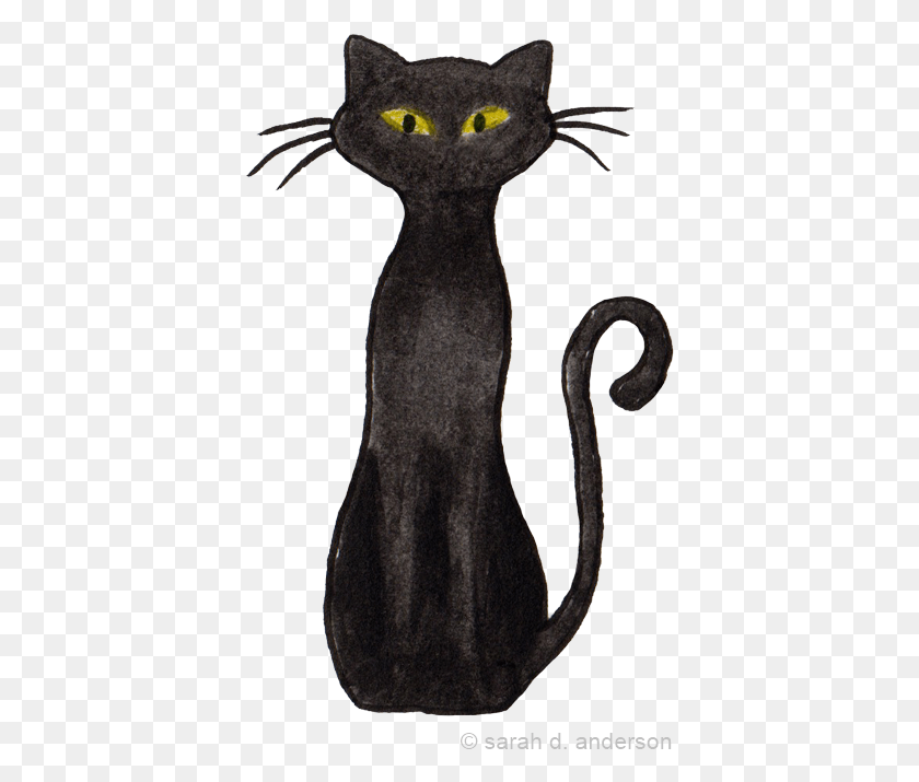 393x655 Png Хэллоуин Клип Арт Фуга Черная Кошка, Животное, Млекопитающее, Кошка Hd Png