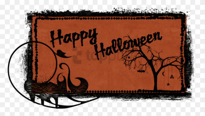 850x454 Free Halloween Gif Banner Image With Transparent Halloween Gif Banner, Text, Rug, Handwriting HD PNG Download