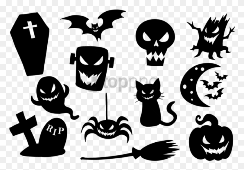 850x572 Free Halloween Icons Vector Halloween Vector, Stencil, Person HD PNG Download