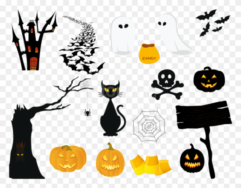 832x635 Хэллоуин S Collection Images Transparent Free Halloween Clipart, Bird, Animal, Poster Hd Png Download