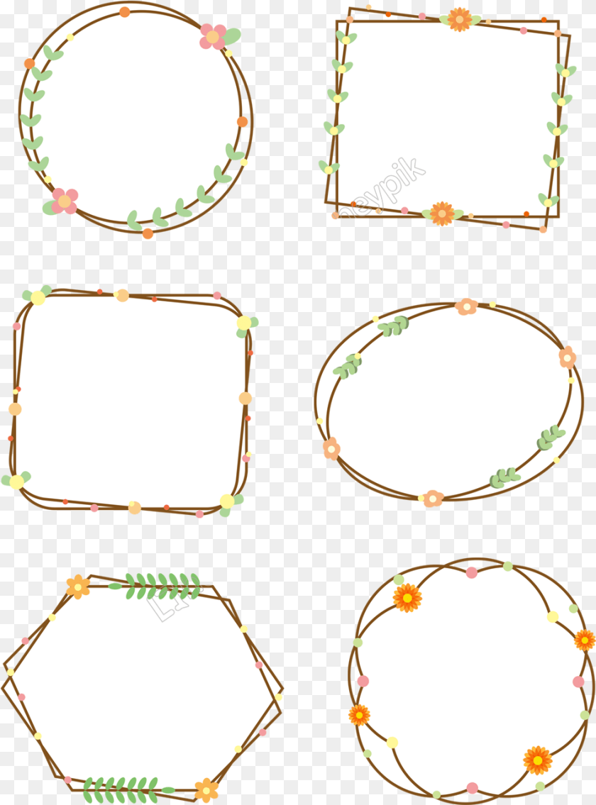 Hand Cartoon Borders, White Board, Oval, Text PNG