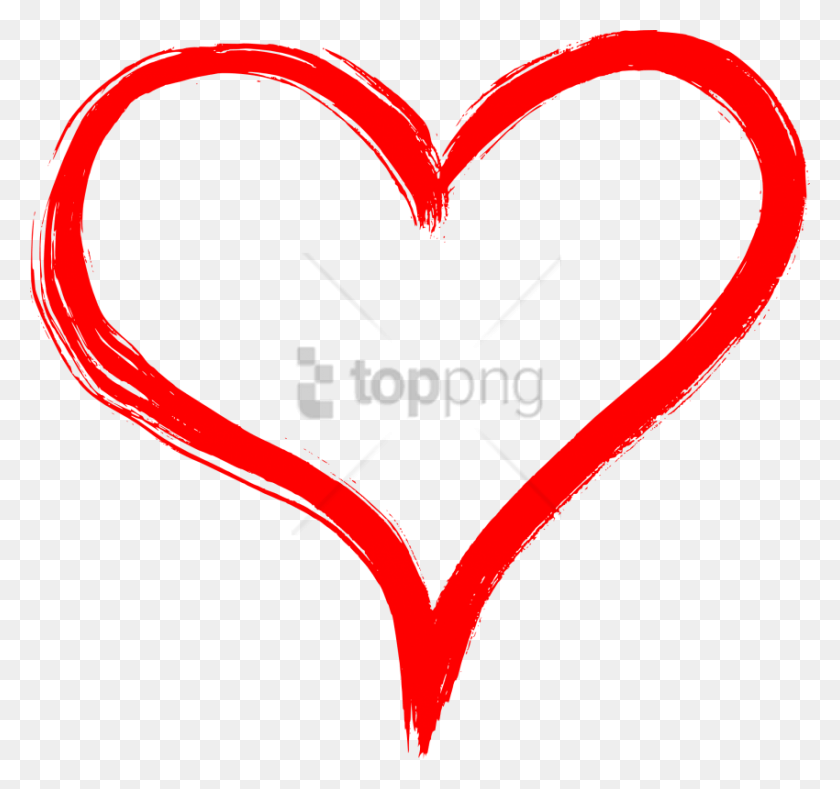 850x795 Free Hand Drawn Heart Image With Transparent Hand Drawn Heart Transparent Background, Label, Text, Dynamite HD PNG Download
