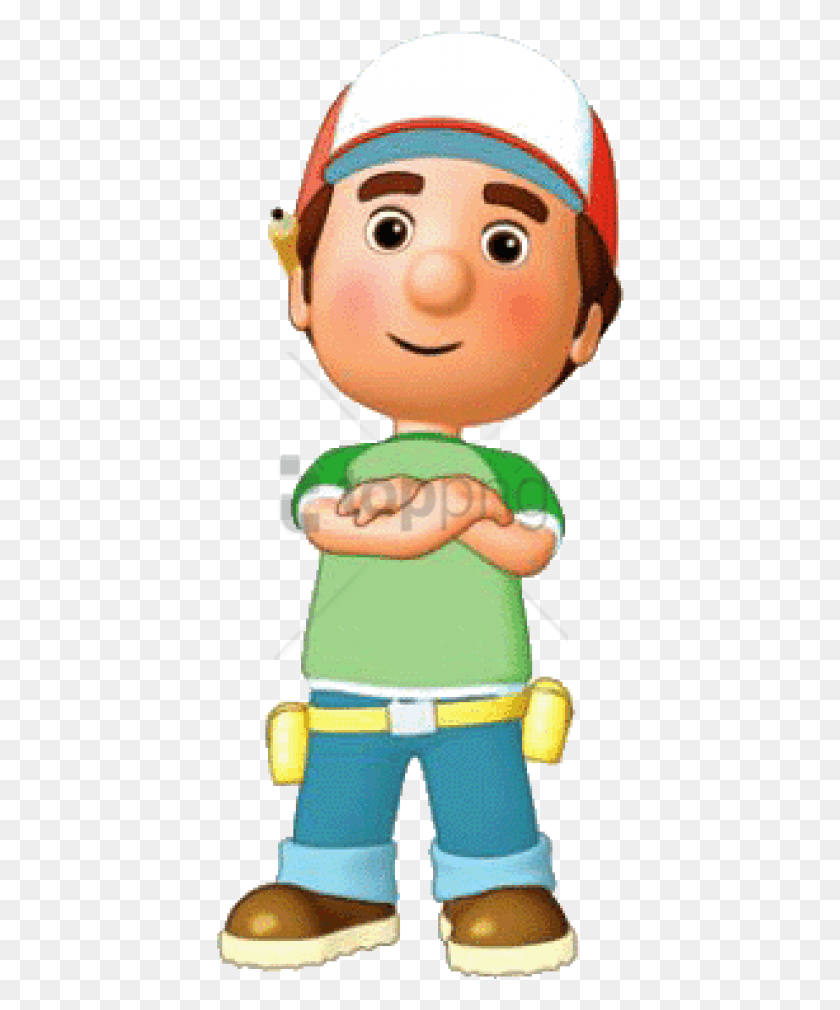 408x950 Free Handy Manny Arms Crossed Clipart Handy Manny, Toy, Plant, Food HD PNG Download