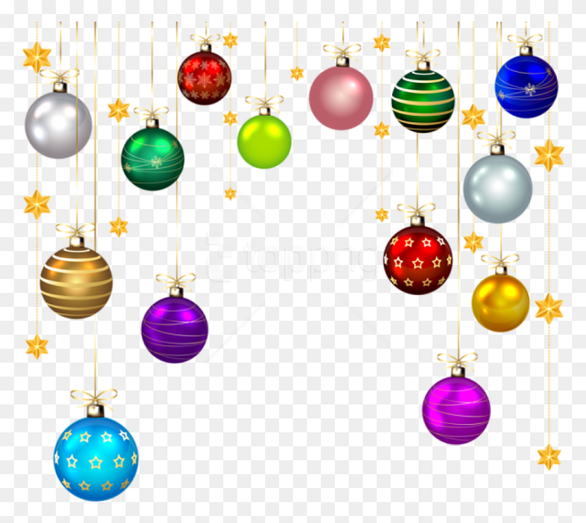 843x746 Free Hanging Christmas Balls Decor, Sphere, Chandelier, Lamp HD PNG Download