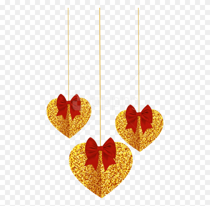 471x764 Free Hanging Hearts Deco Transparent Hanging Heart Clipart, Ornament, Accessories, Accessory HD PNG Download
