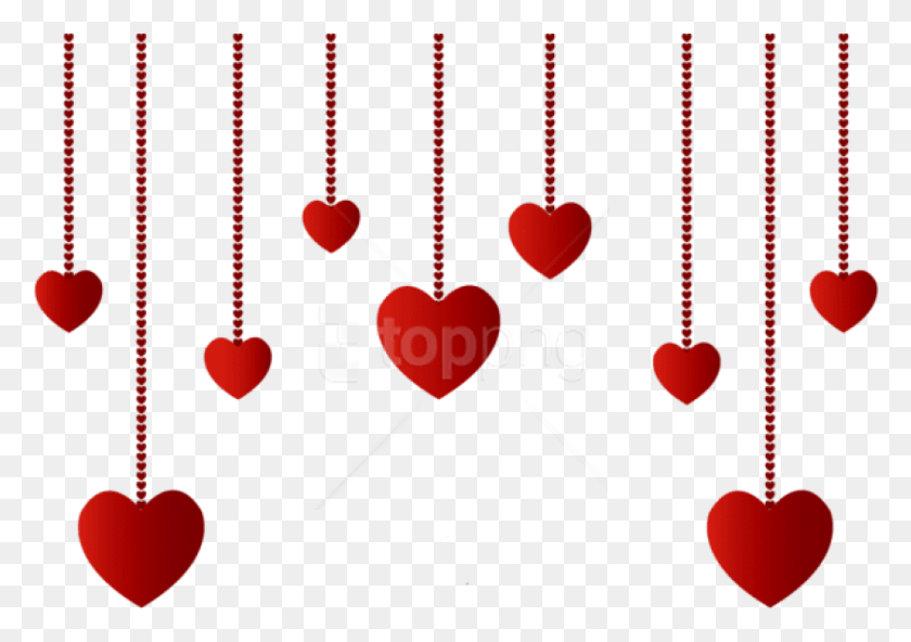 840x573 Free Hanging Hearts Decoration Images Transparent Background Valentines Day Clipart, Heart, Alphabet, Text HD PNG Download