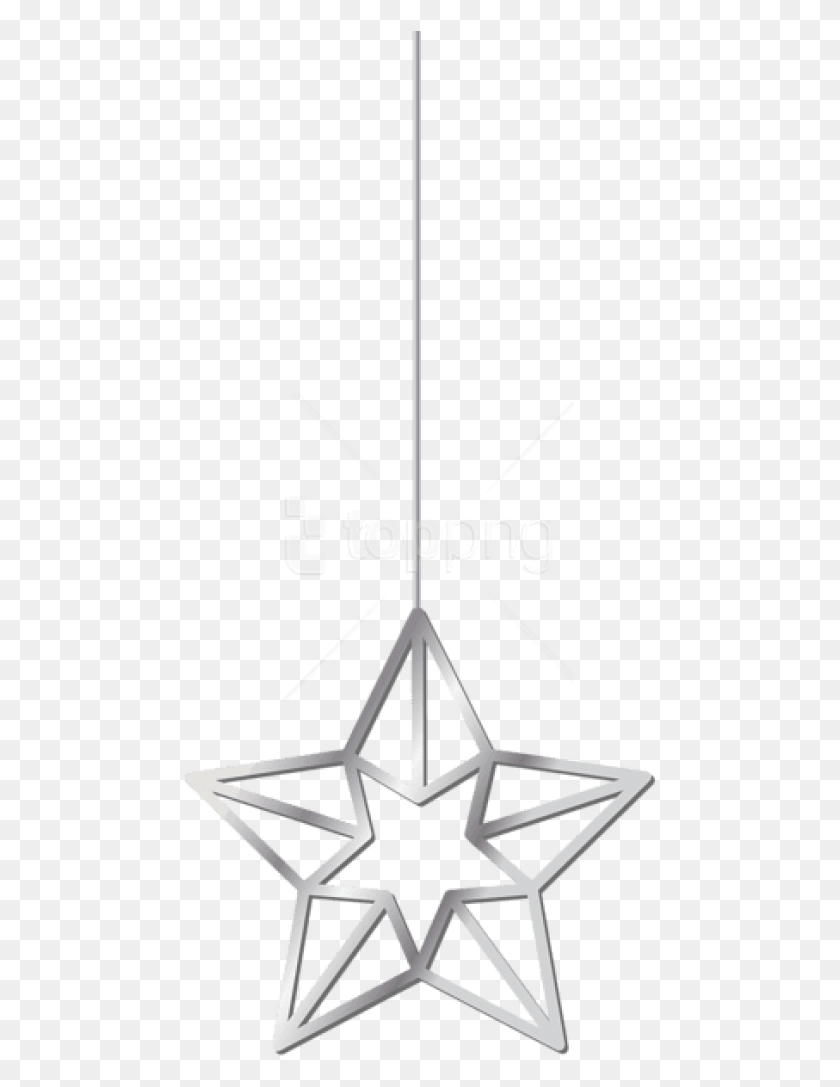 475x1027 Free Hanging Star Silver Images Transparent Hanging Star Decoration, Triangle HD PNG Download