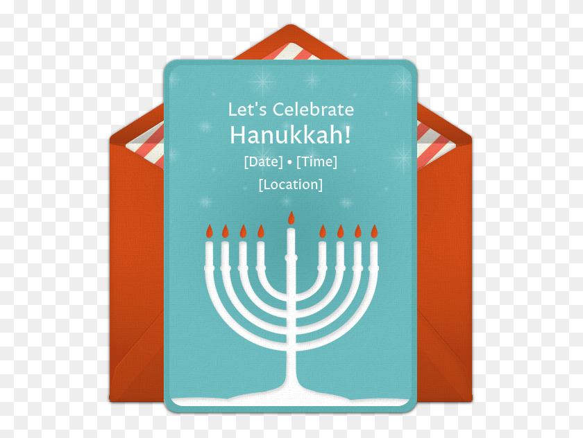 535x572 Free Hanukkah Invitation With A Beautiful Menorah Design Storybook First Birthday Invitation, Flyer, Poster, Paper HD PNG Download