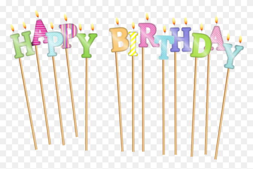 835x538 Free Happy Birthday Deco Candles Прозрачные Свечи На День Рождения, Свеча, Пламя, Огонь Png Скачать