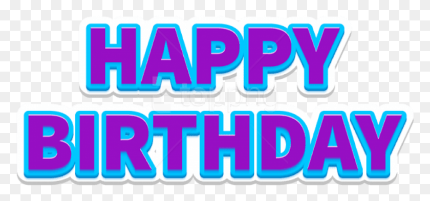 847x362 Free Happy Birthday Text Purple Images Graphics, Word, Label, Meal HD PNG Download