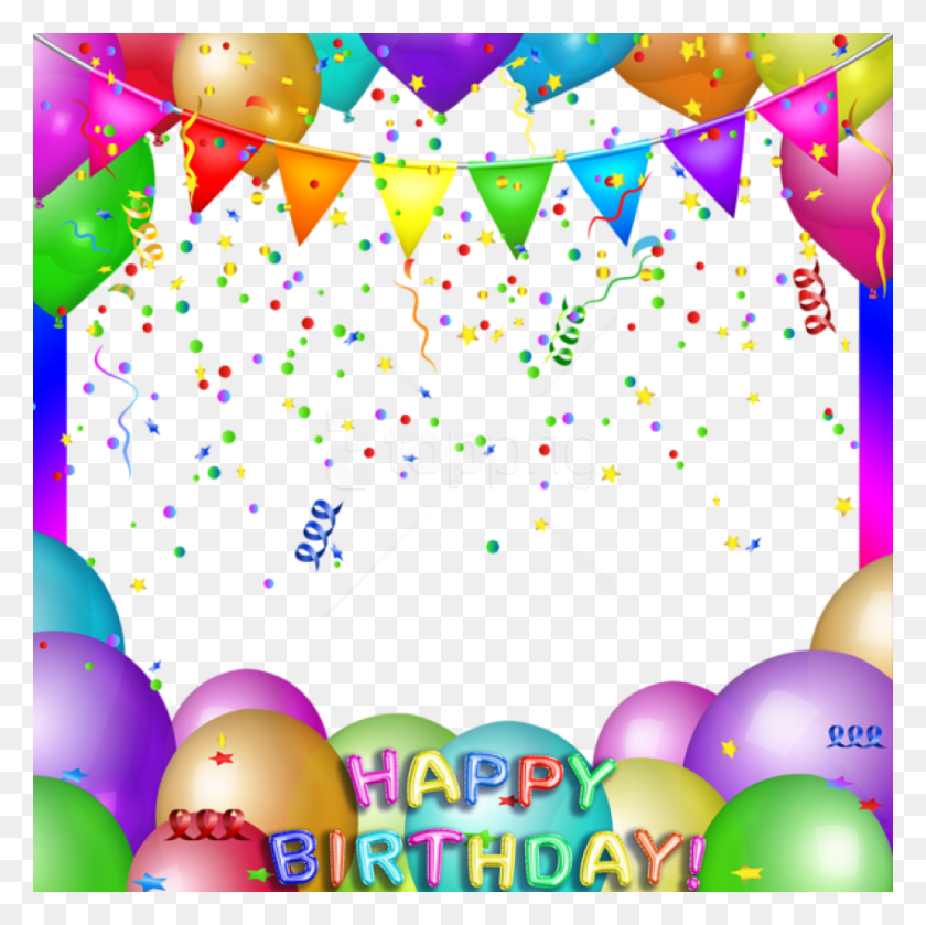 850x849 Png Прозрачная Рамка Для Вечеринки С Днем ​​Рождения, Графика, Бумага Hd Png Скачать