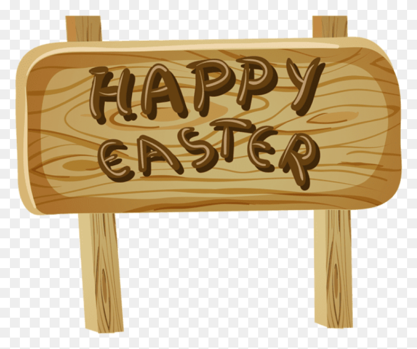 823x679 Free Happy Easter Sign Images Background Plywood, Sideboard, Furniture, Wood HD PNG Download