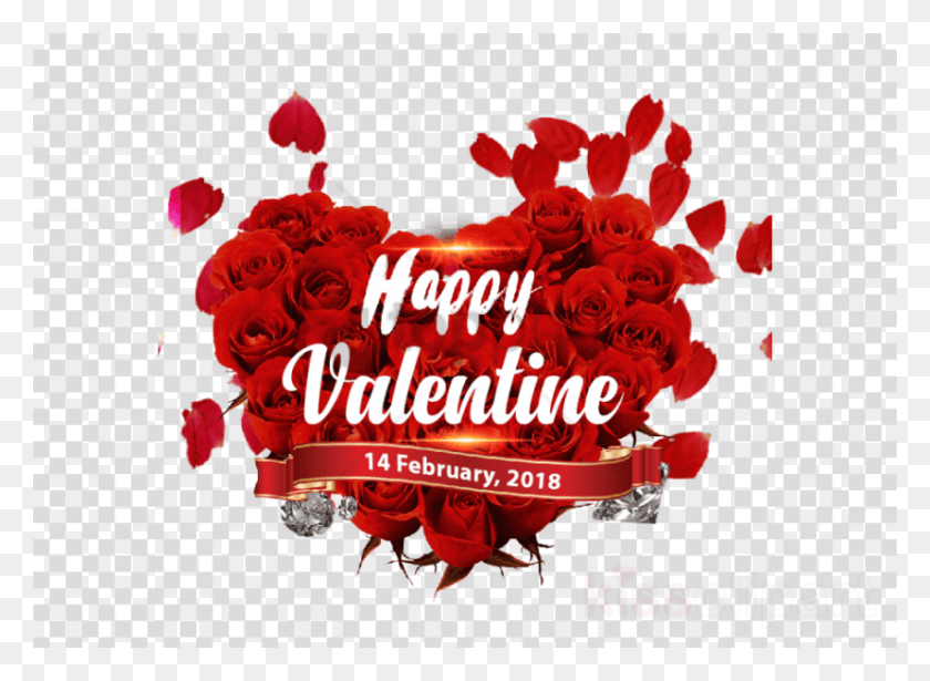 850x605 Descargar Png Feliz 14 De Febrero De Febrero Día De San Valentín Feliz Día De San Valentín Flyer, Planta, Rosa, Flor Hd Png