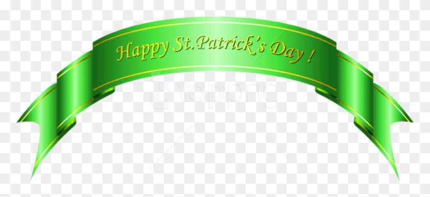 833x349 Free Happy St Patricks Day Green Banner Images St Patricks Day, Text, Label, Analog Clock HD PNG Download