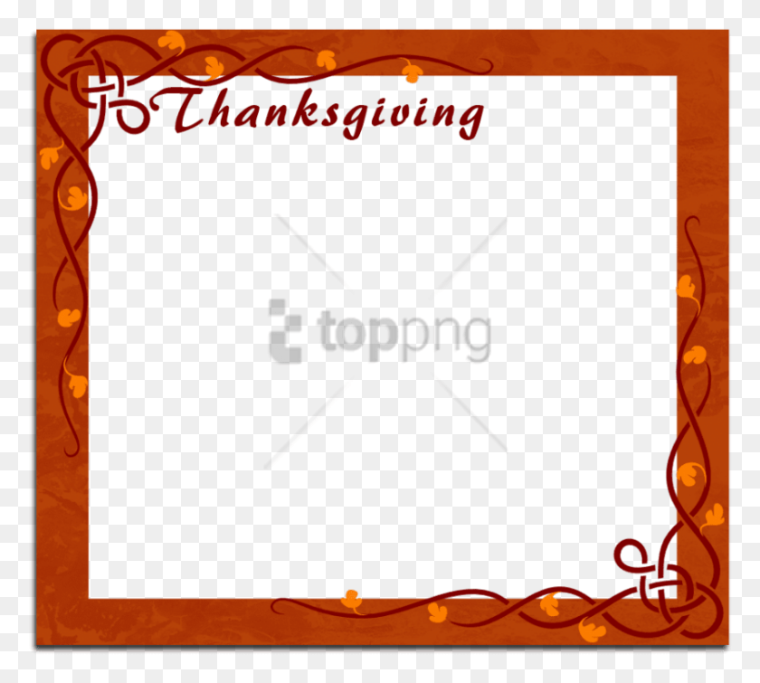 850x758 Free Happy Thanksgiving Picture Frame Thanksgiving Frame Clip Art, Text, Paper, White Board HD PNG Download