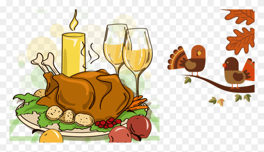 850x463 Descargar Png Feliz Día De Acción De Gracias Turquía Cena Día De Acción De Gracias, Comida, Cena, Asado Hd Png
