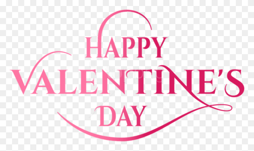 850x482 Free Happy Valentine39s Day Pink Text Valentine Day Background, Label, Alphabet, Housing HD PNG Download