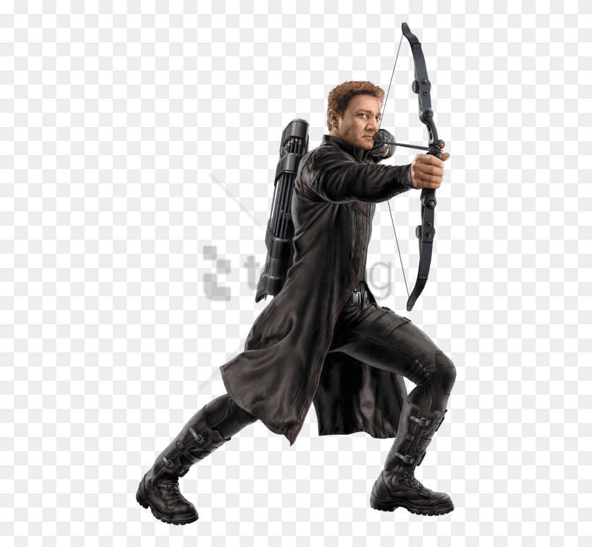 457x716 Free Hawkeye Front Image With Transparent Background Avengers Hawkeye, Person, Human, Bow HD PNG Download